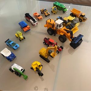 Lot of 17 Construction Vehicles and Cars, includes Ertl and SIKU
